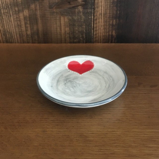 ハート 醤油皿