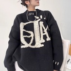 Unisex embroidered round neck knit top (NC356)