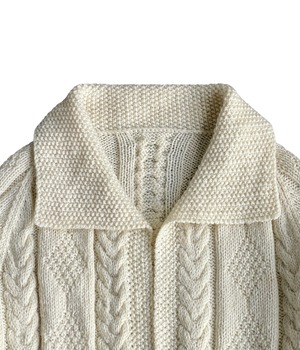 Vintage 90s Cardigan - cable knit -