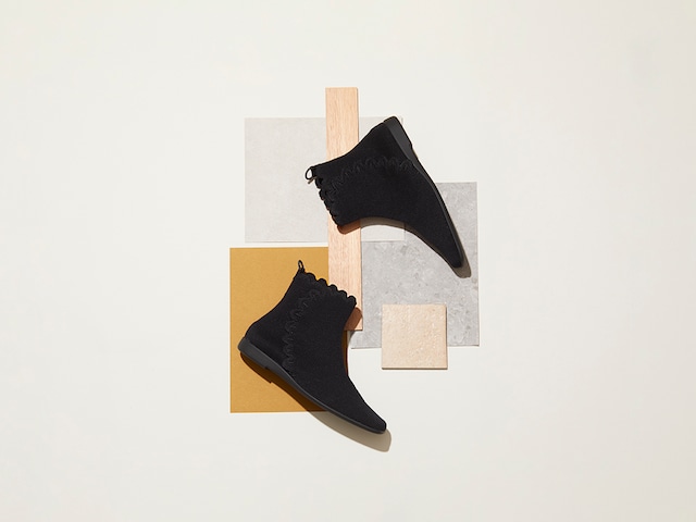 squareboots-MIDDLESCALLOP / BLACK