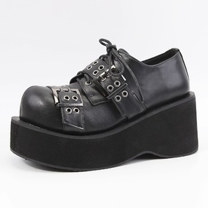 ダブルハトメストラップベルトPUボリュームシューズ（lli_6191）