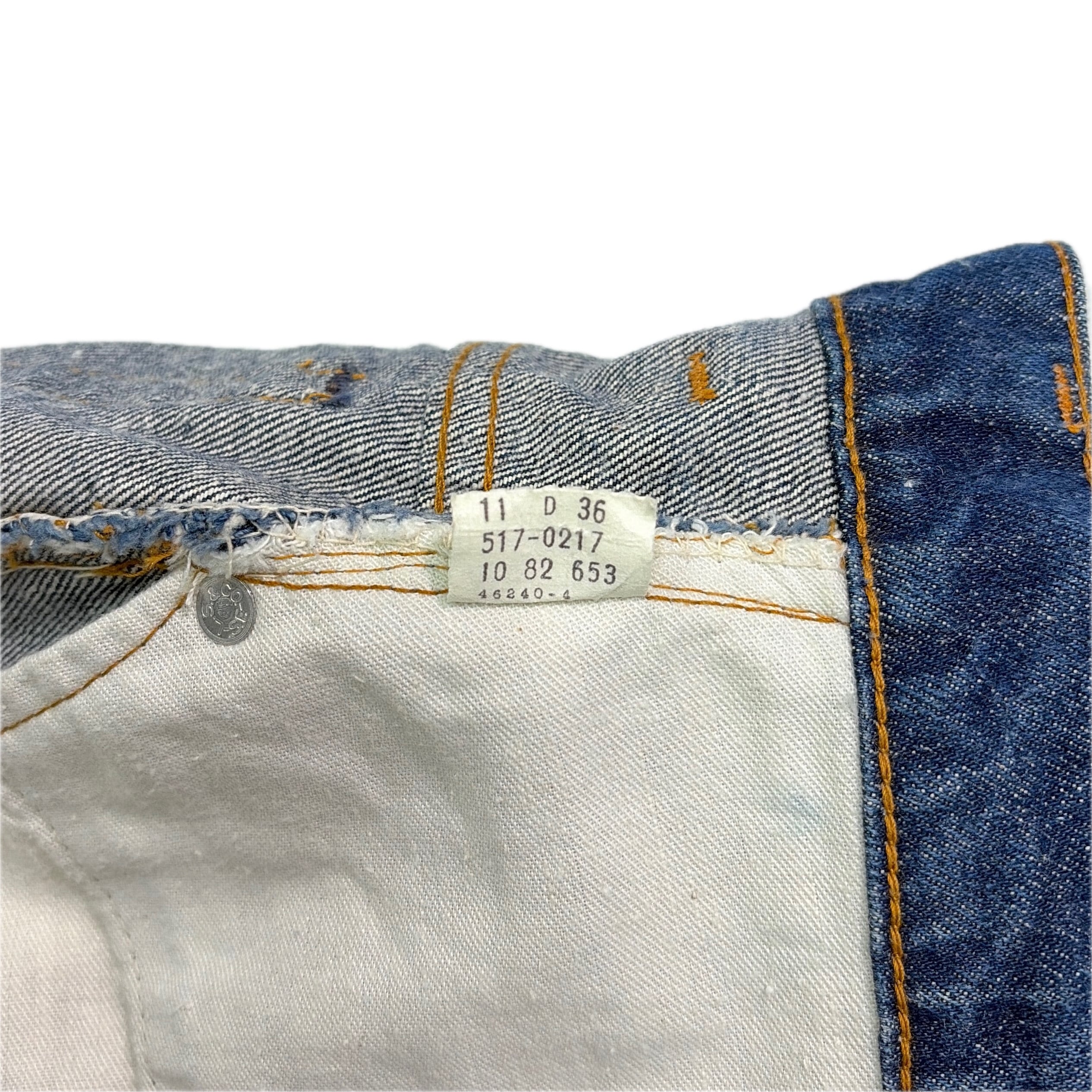 80s LEVIS リーバイス 517 USA製 黒カン バータック ブーツカット