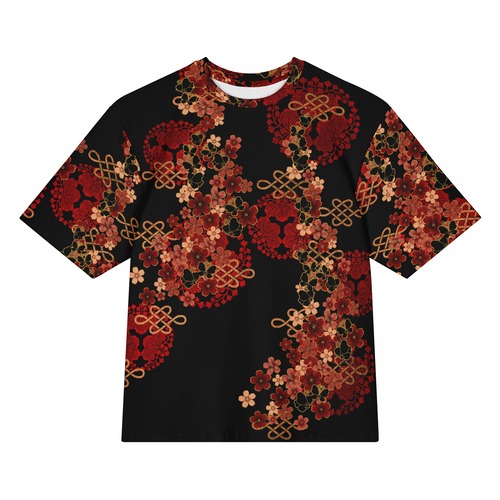 和紋様装飾　桜蝶　和柄ユニセックス 150G Breeze Tシャツ