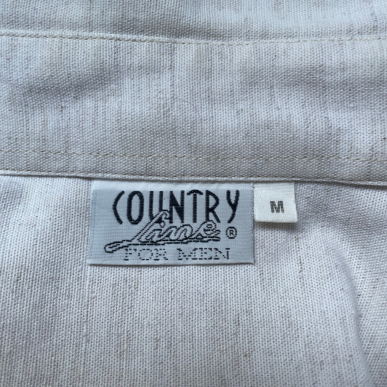 COUNTRY リネン 刺繍デザイン 長袖 チロリアンシャツ メンズM ユーロ