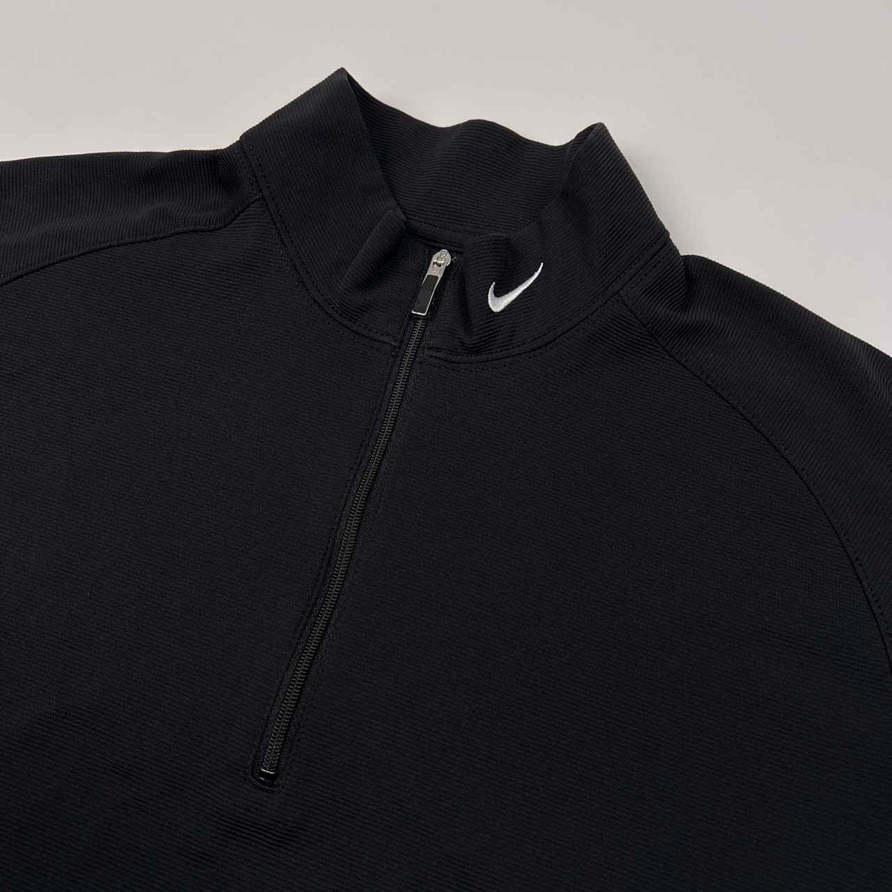 NIKE GOLF ナイキ ゴルフ ドライ ハーフジップ 半袖 ラグラン ポロシャツ サイズ M /ブラック/メンズ