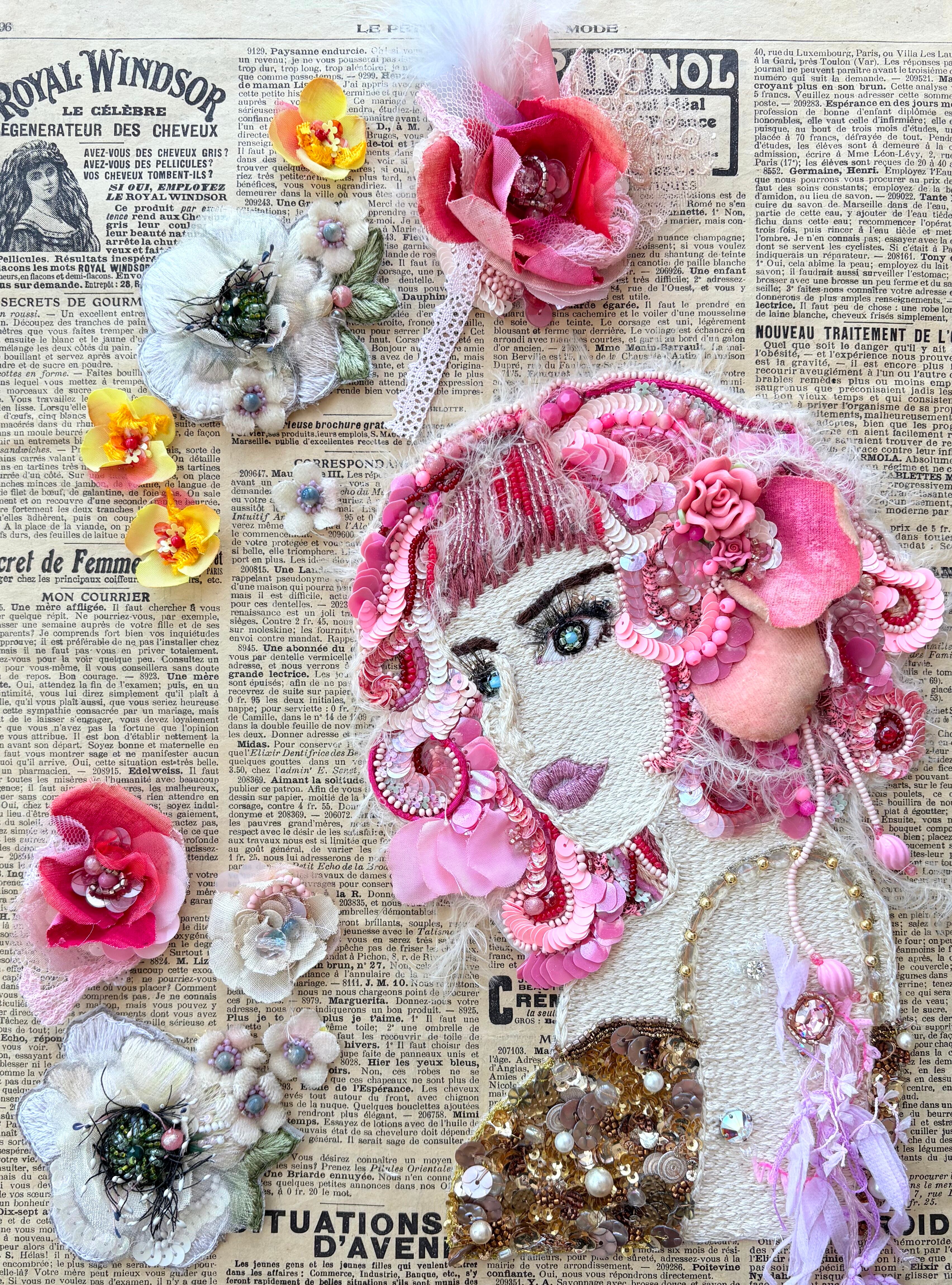 ビーズ刺繍アート（額装） Framed Bead Embroidery Art ｜ 