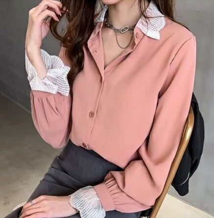 トップス デート シャツ ブラウス 白シャツ 白トップス ミディアム丈