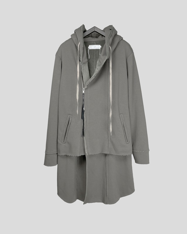 23AWご予約商品　ASKYY / MOUTON LAYERED HOODIE / GREYSH