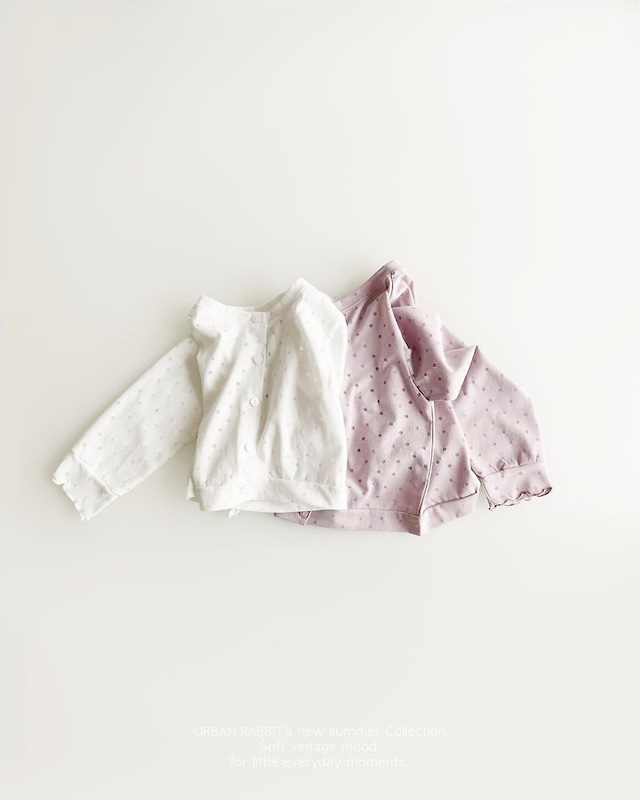 【取寄】urban rabbit|lady dot cardigan|レディドットカーディガン|XS-JM|kids&jr|26 summer