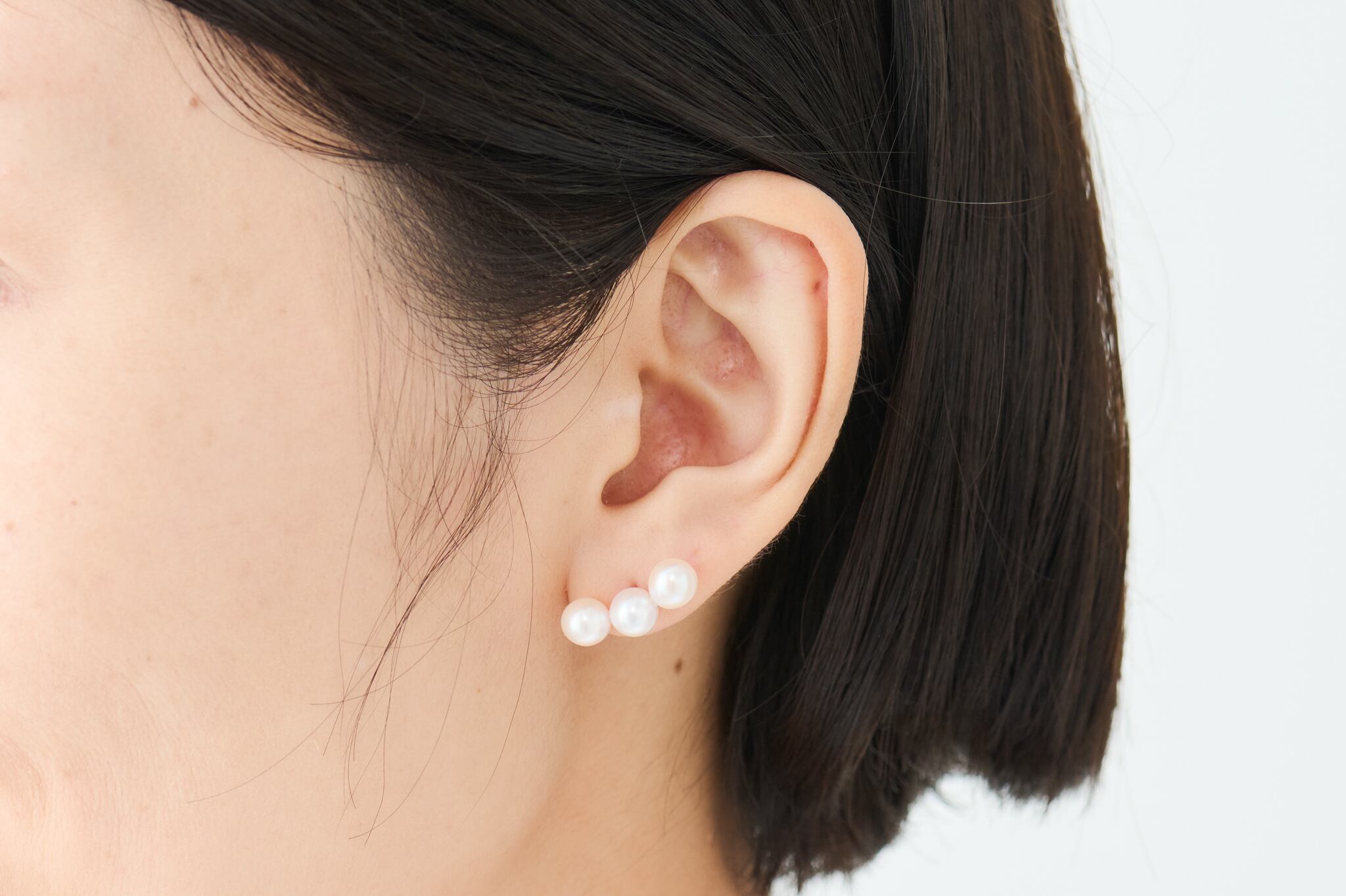 3連アコヤパール カーブピアス（2種） | 中村江里子セレクション  