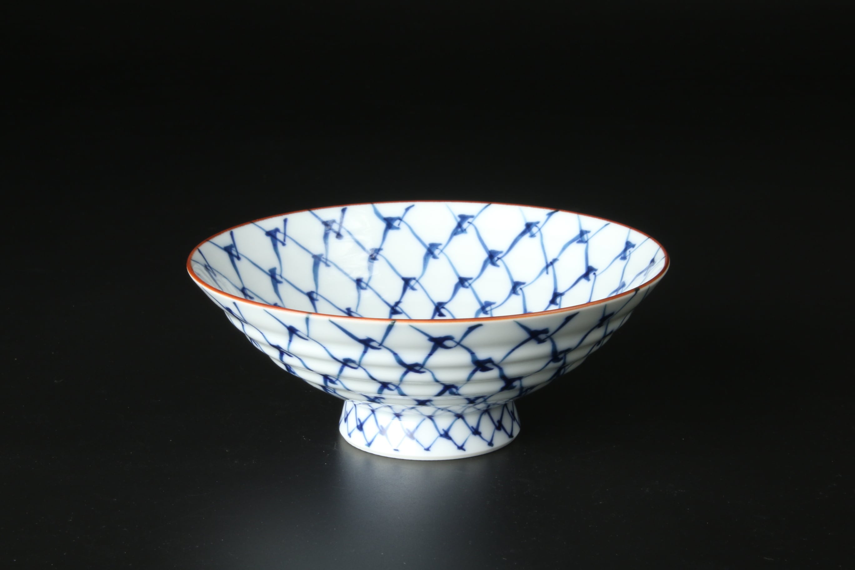 381>かけ網文飯碗 波佐見焼 | 陶香堂オンラインストア