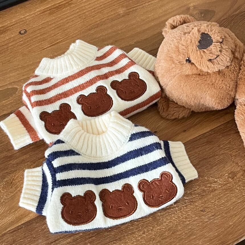 《予約》PP0018 ストライプベアーニット