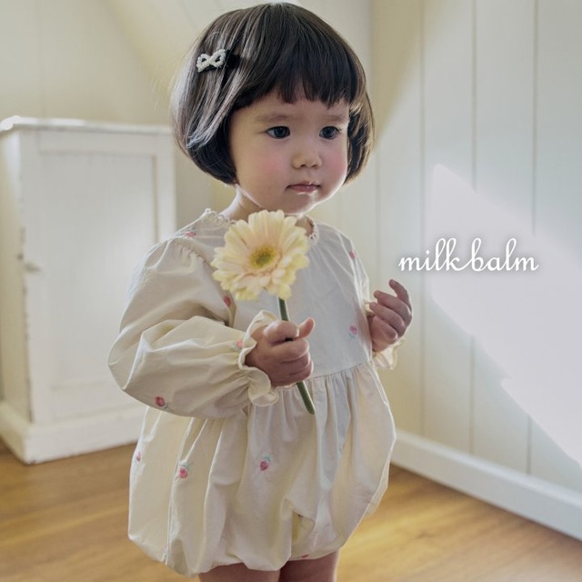 【取寄】milk balm｜rose suit｜ローズスーツ｜XS-M｜baby｜26 spring