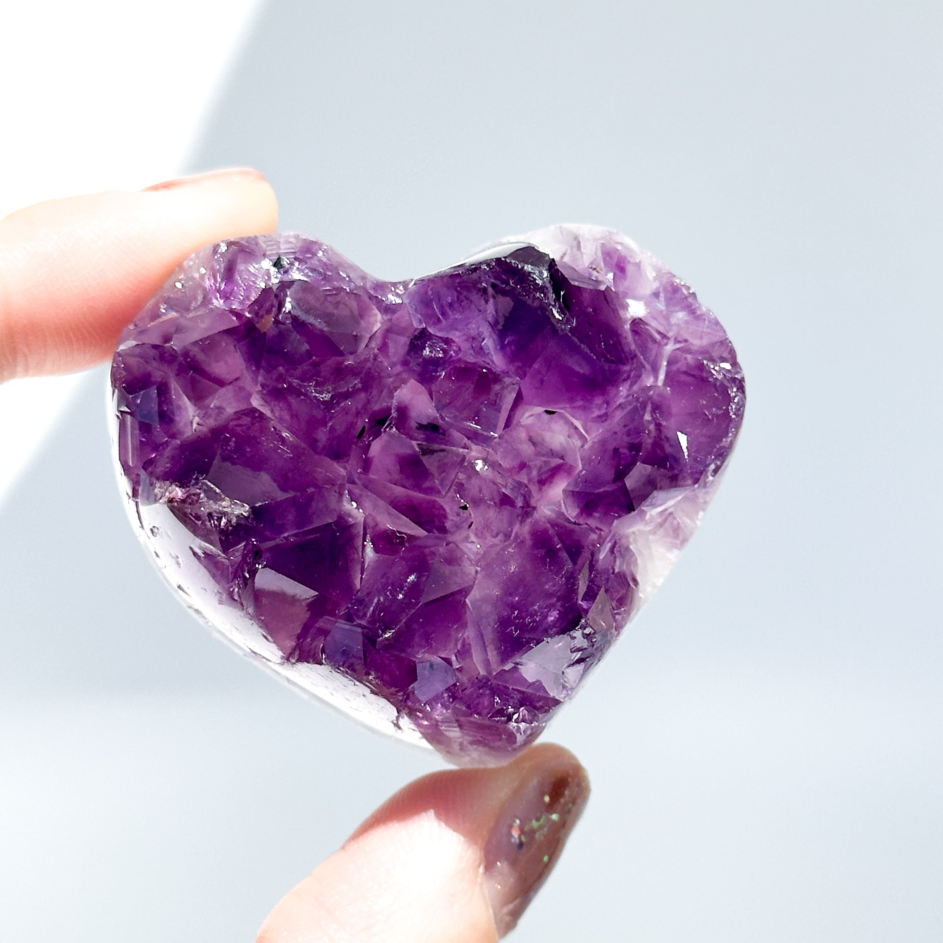 ウルグアイ産アメジスト ハート11◇ Amethyst ◇天然石・鉱石