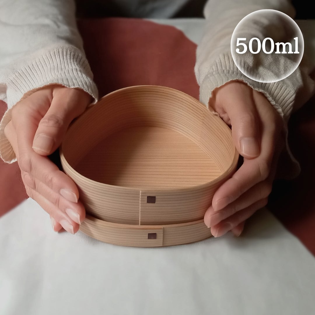 おむすび型曲げわっぱ 無塗装 *500ml* 兎小屋 × slow.life.works −こいし屋 限定商品-