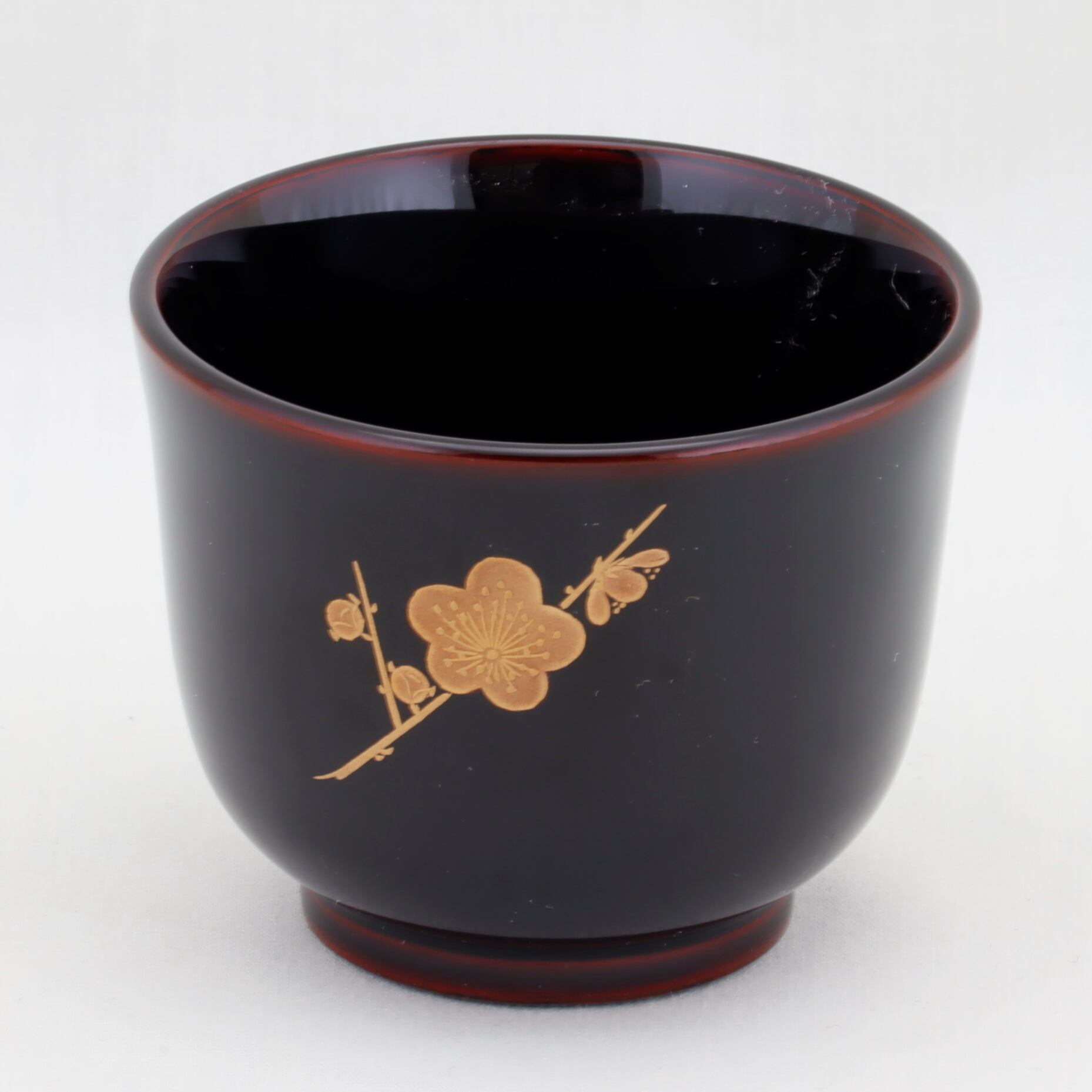230-3 輪島塗 ぐい呑み／溜塗／梅蒔絵 | 輪島塗 加藤漆器店 公式