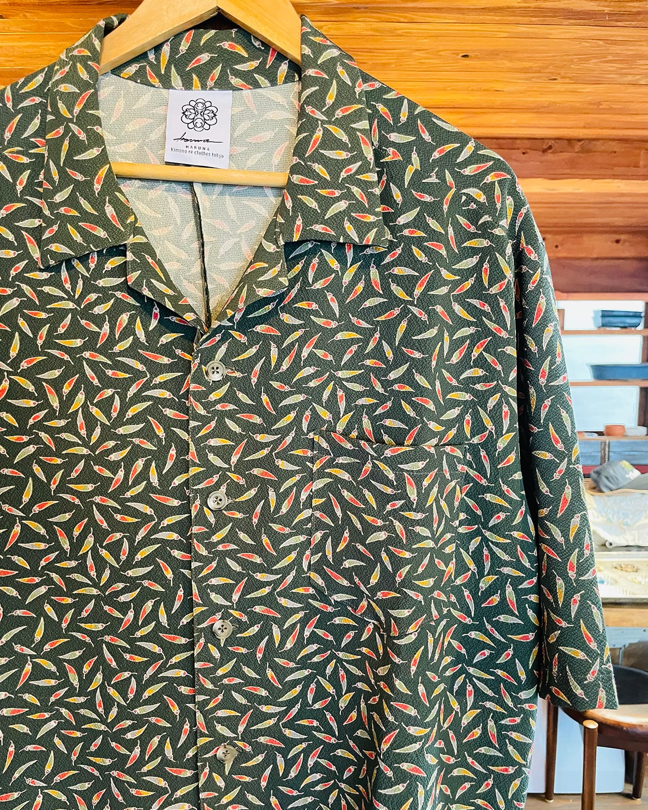 TOUGARASHI - ALOHA SHIRT / アロハシャツ キモノシャツ 唐辛子文様