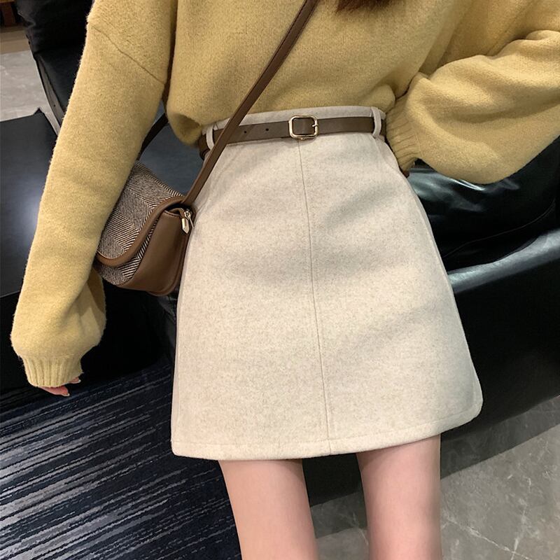 スカート オータムウィンターAライン薄手 秋物 冬物 試着室53828492935