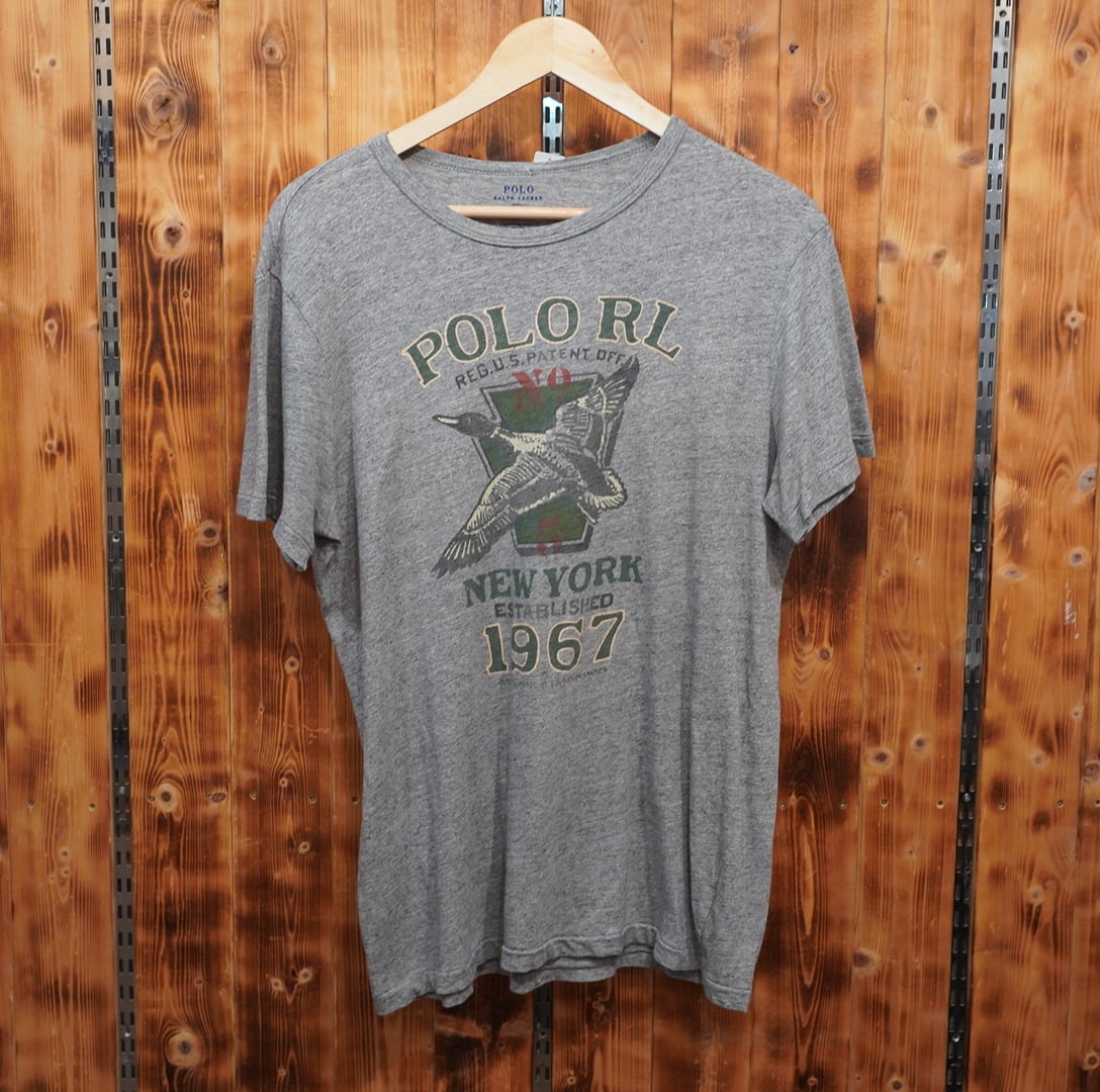 90s polosport ralphlauren ボーダー ヘンリーネック Tシャツ M/ポロ