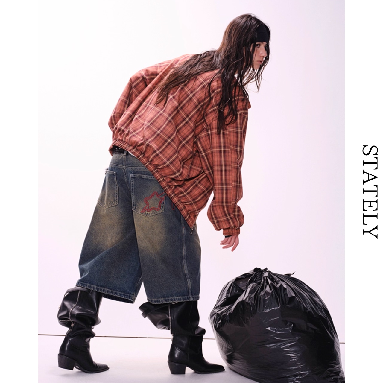 Vtg Check Blouson_O79・画像3