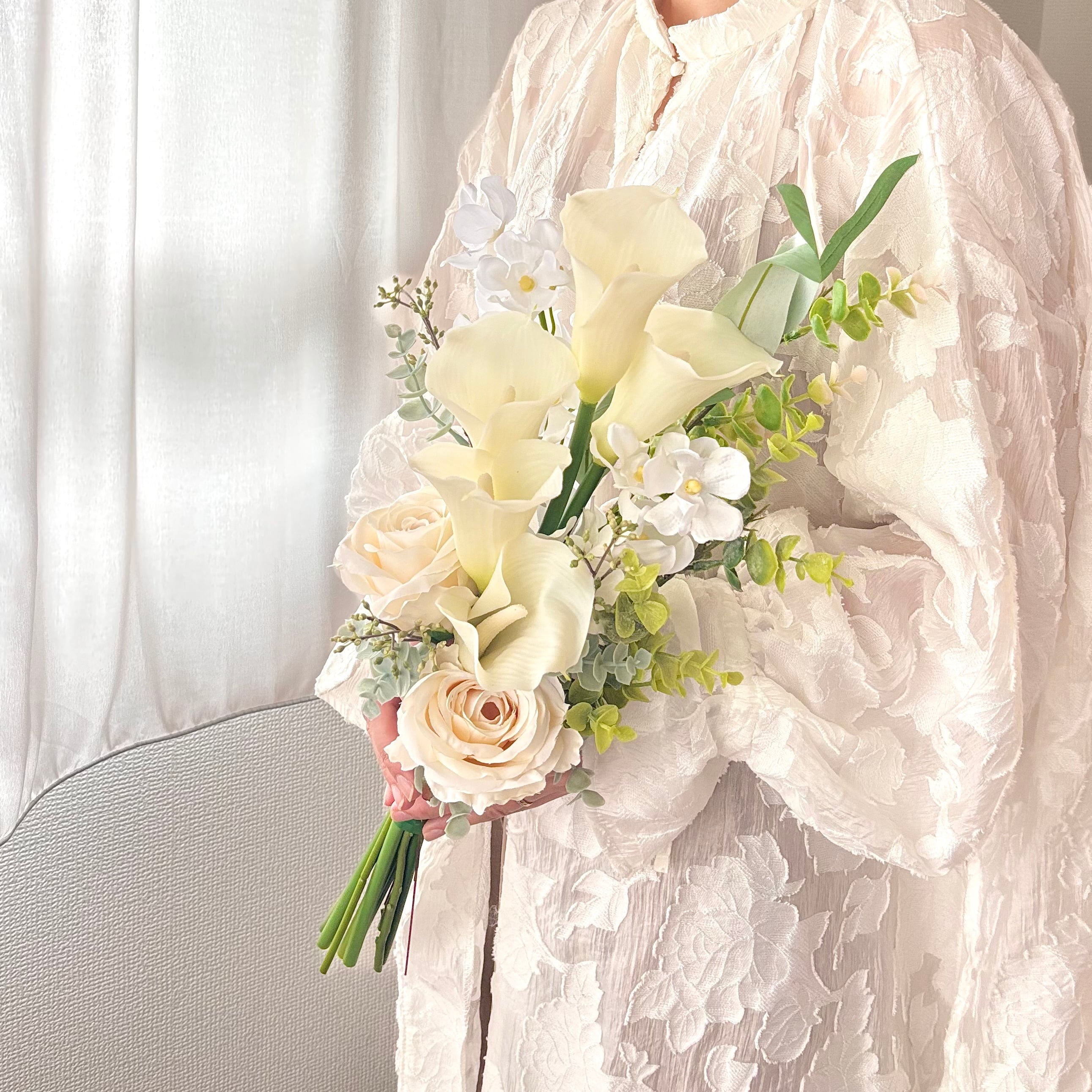 カラーのアームブーケ♪ウェディングブーケ 造花 ブーケ フォト