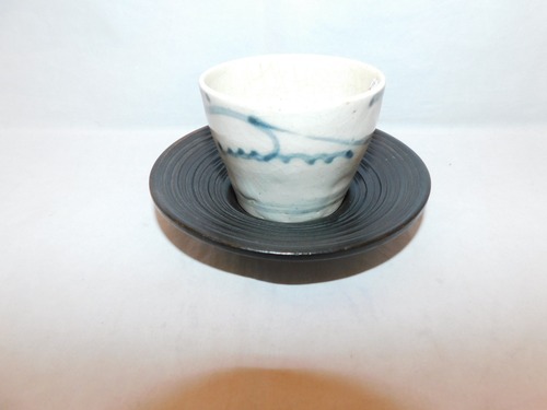日の丸茶托(5客)  wooden Japanese tea five saucers (No15)