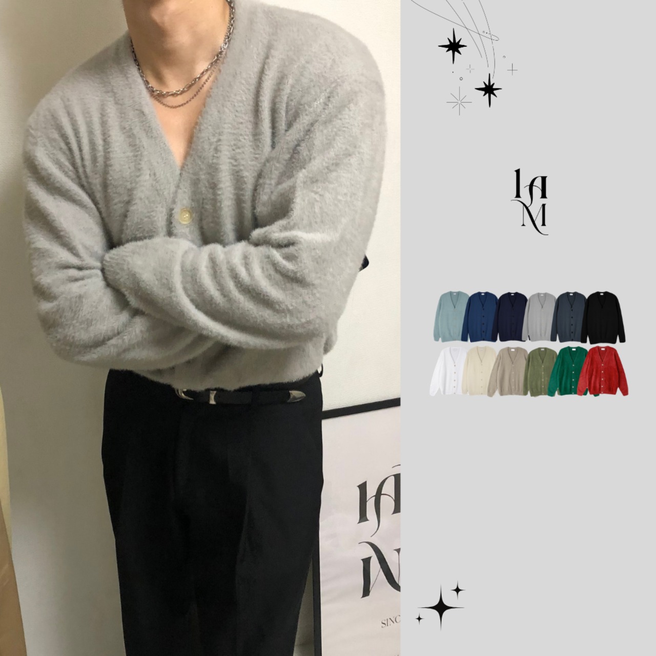 Premium Angora mohair cardigan（12color） - 1