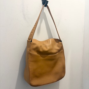 "MADE IN USA" OLD COACH LEATHER SHOULDER BAG CAMEL