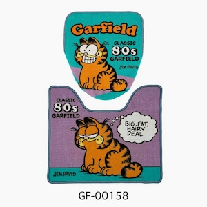 ✨️トイレもワクワクHAPPY✨️【 Garfield( ガーフィールド ) 】TOILET MAT & LID COVER トイレマット&蓋カバー (マット裏面滑り止め加工 ) / アメリカンマット / ふかふかマット〚アメリカン雑貨 アメトイ〛