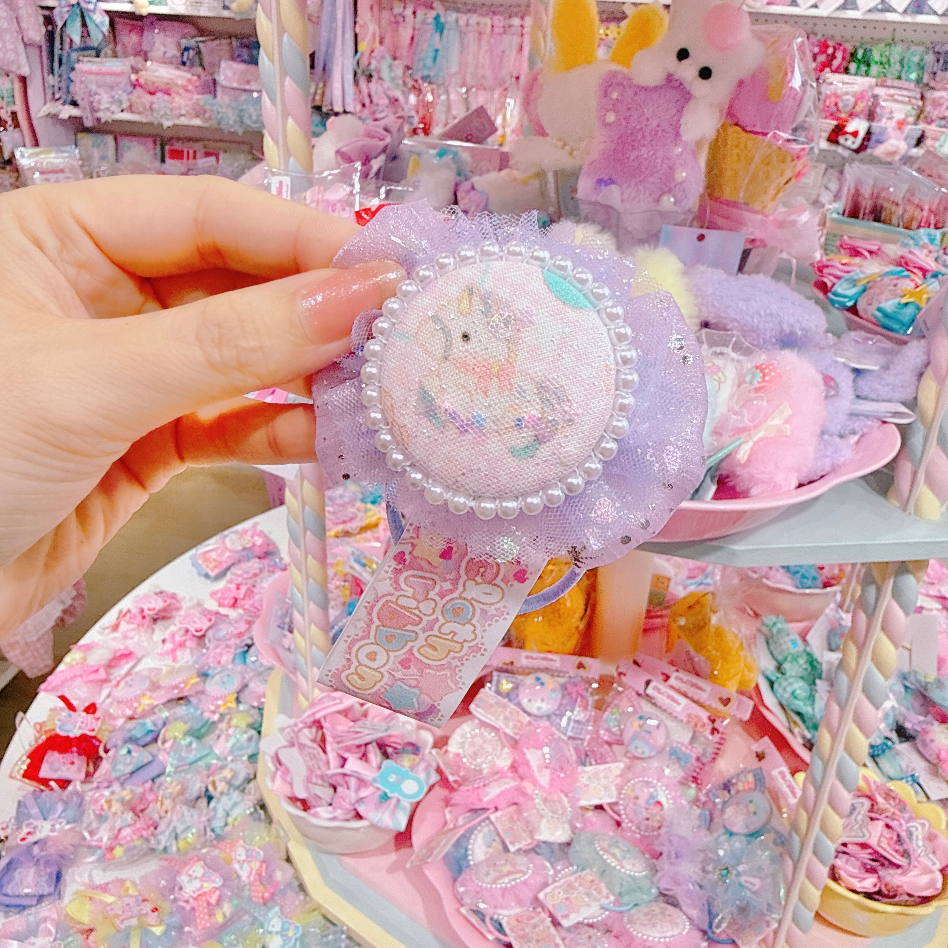 【C5】87-18くるみボタンヘアゴム