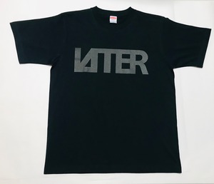 LAITER LOGO Tシャツ 黒×黒プリント