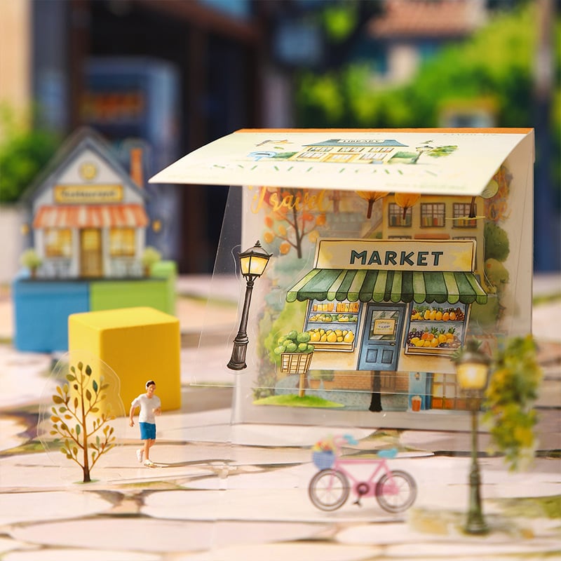 シールブック】海外文具 コラージュ素材 手帳デコ 建物 風景｜Street