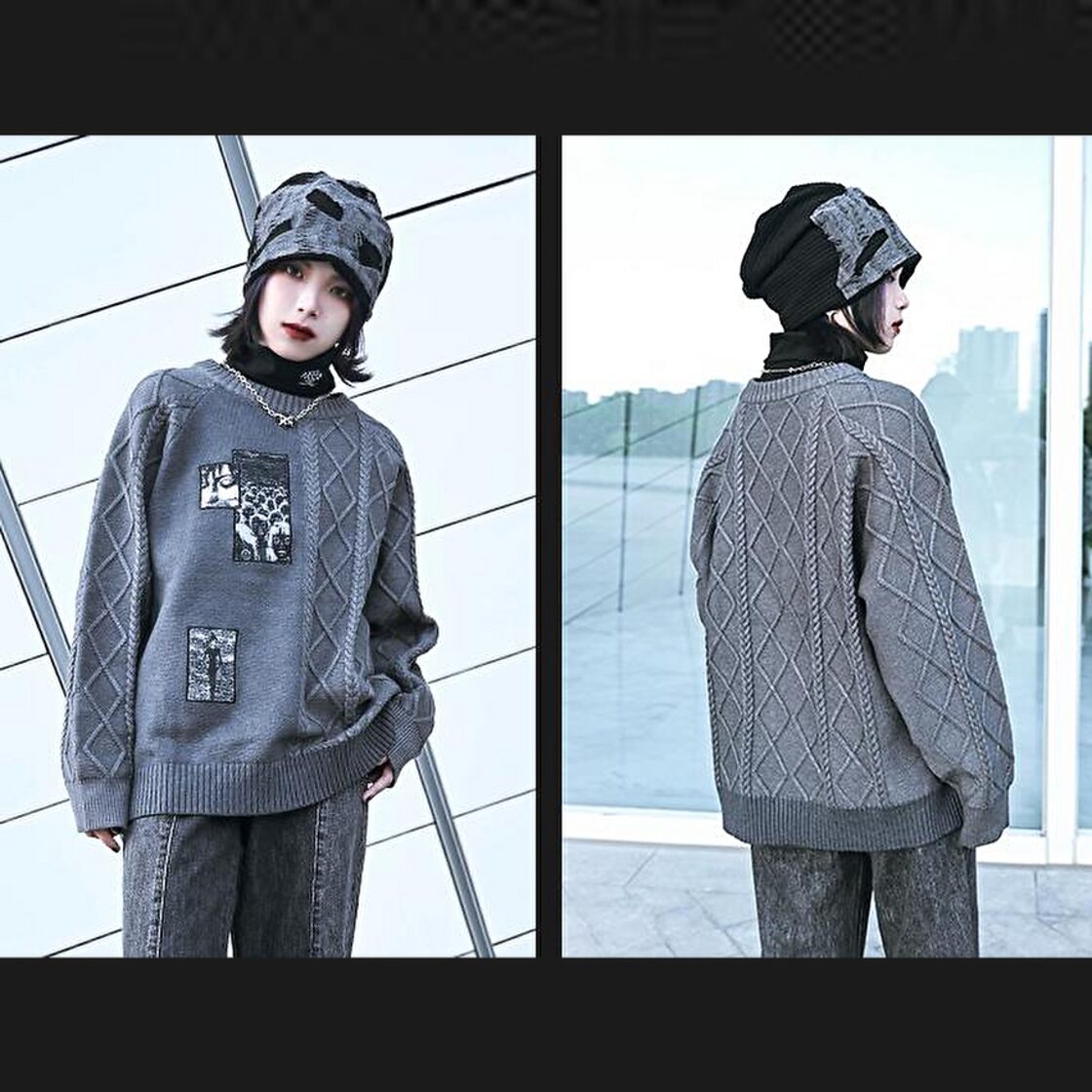 古怪舎 チャイナ風 中華風 チャイナ服 ニット セーター 伊藤潤二 