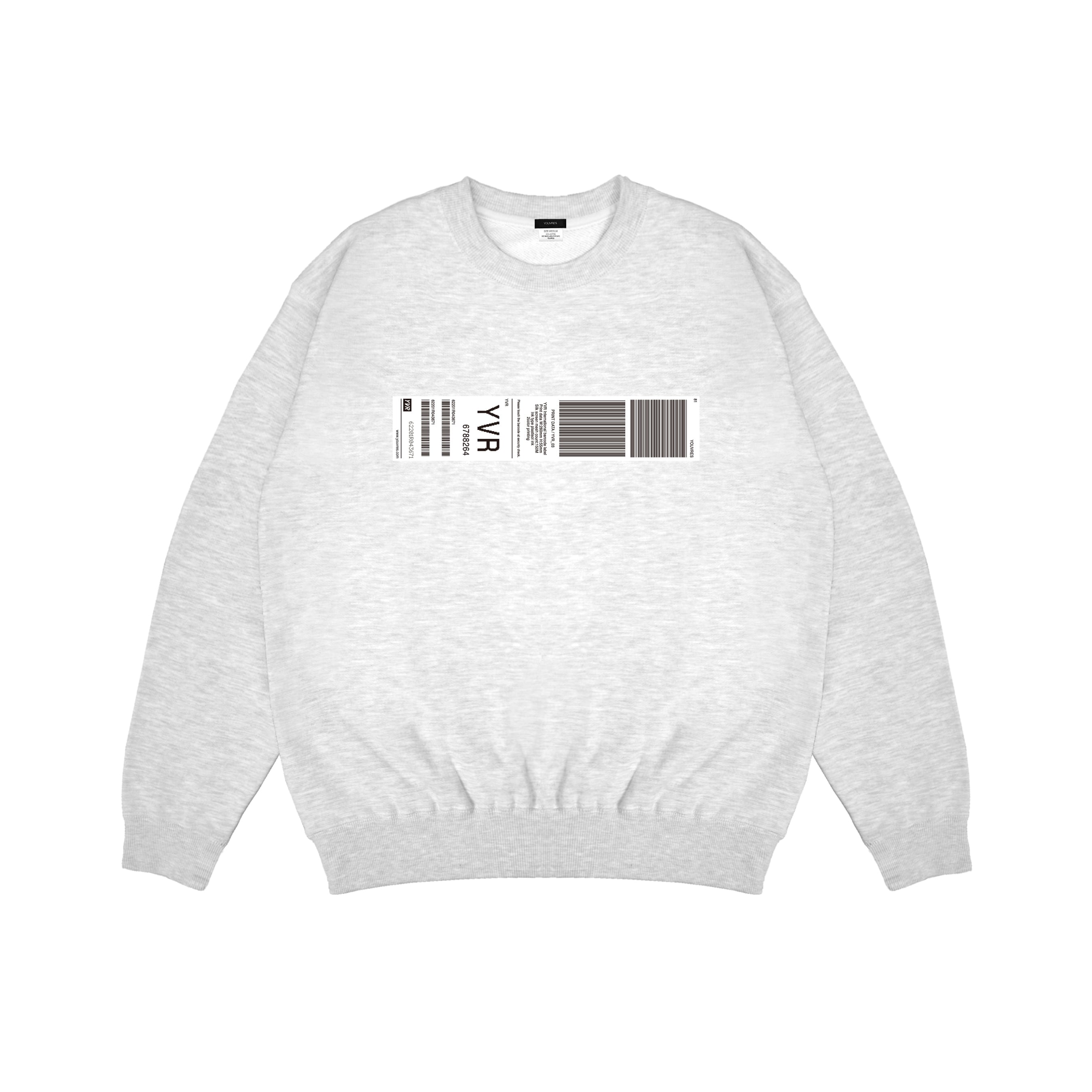 【Sweat】Barcode crewneck sweat