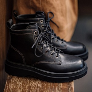 Black Double-stitched Boots / ブラック ダブル ステッチ ブーツ