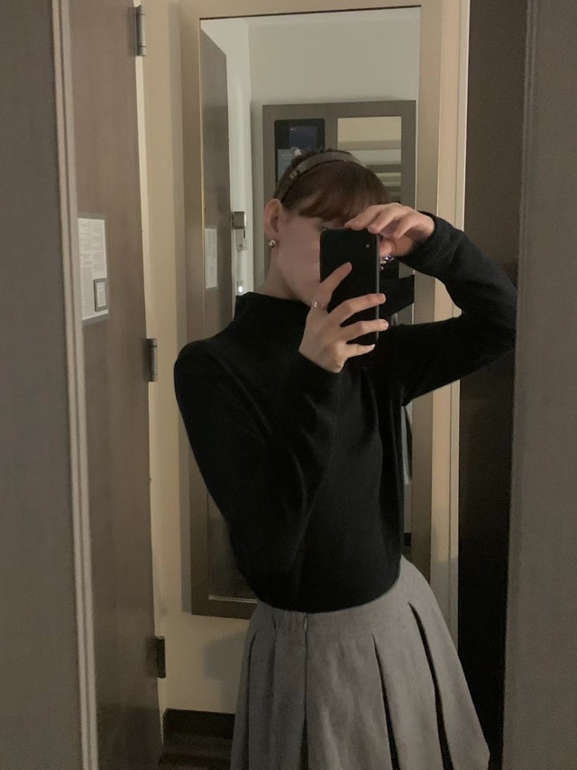 (即納) LIFFEY / Angora button pola tee 2color