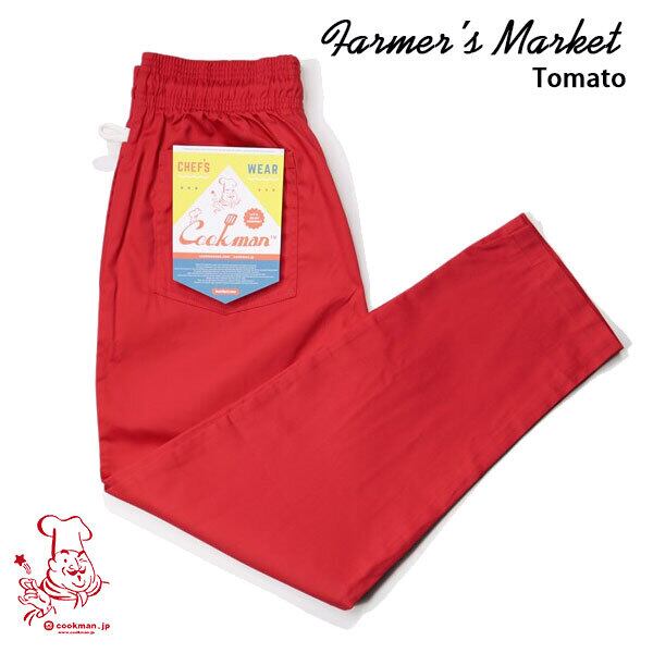 Chef pants FARMER'S MARKET Tomato シェフパンツ ファーマーズマーケット トマト UNISEX 男女兼用 Cookman クックマン イージーパンツ アメリカ