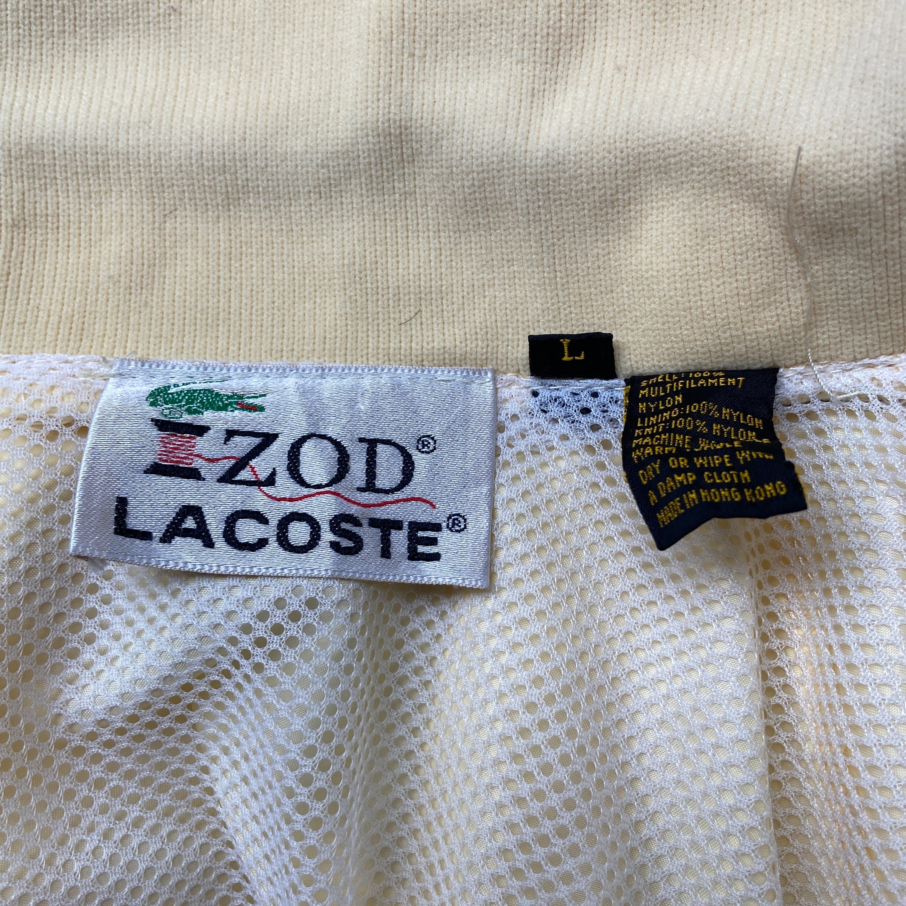 【70s】IZOD LACOSTE ナイロン アノラックパーカー 糸巻タグ