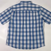 00s L.L.Bean エルエルビーン チェック 半袖シャツ M-REG/ブルー系 メンズ オールド