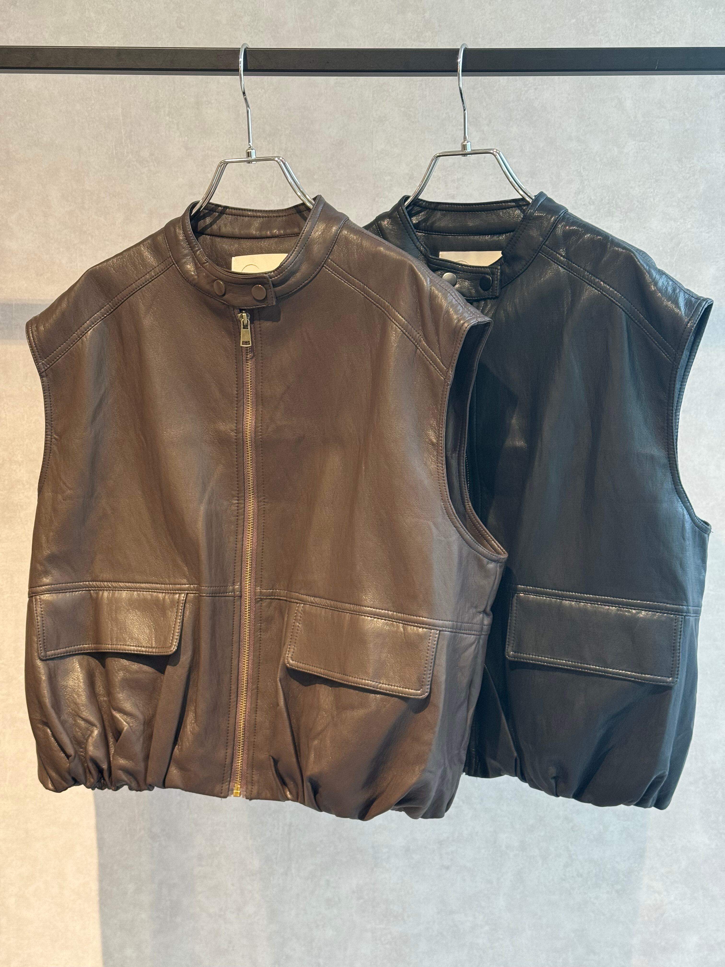 leather look vest