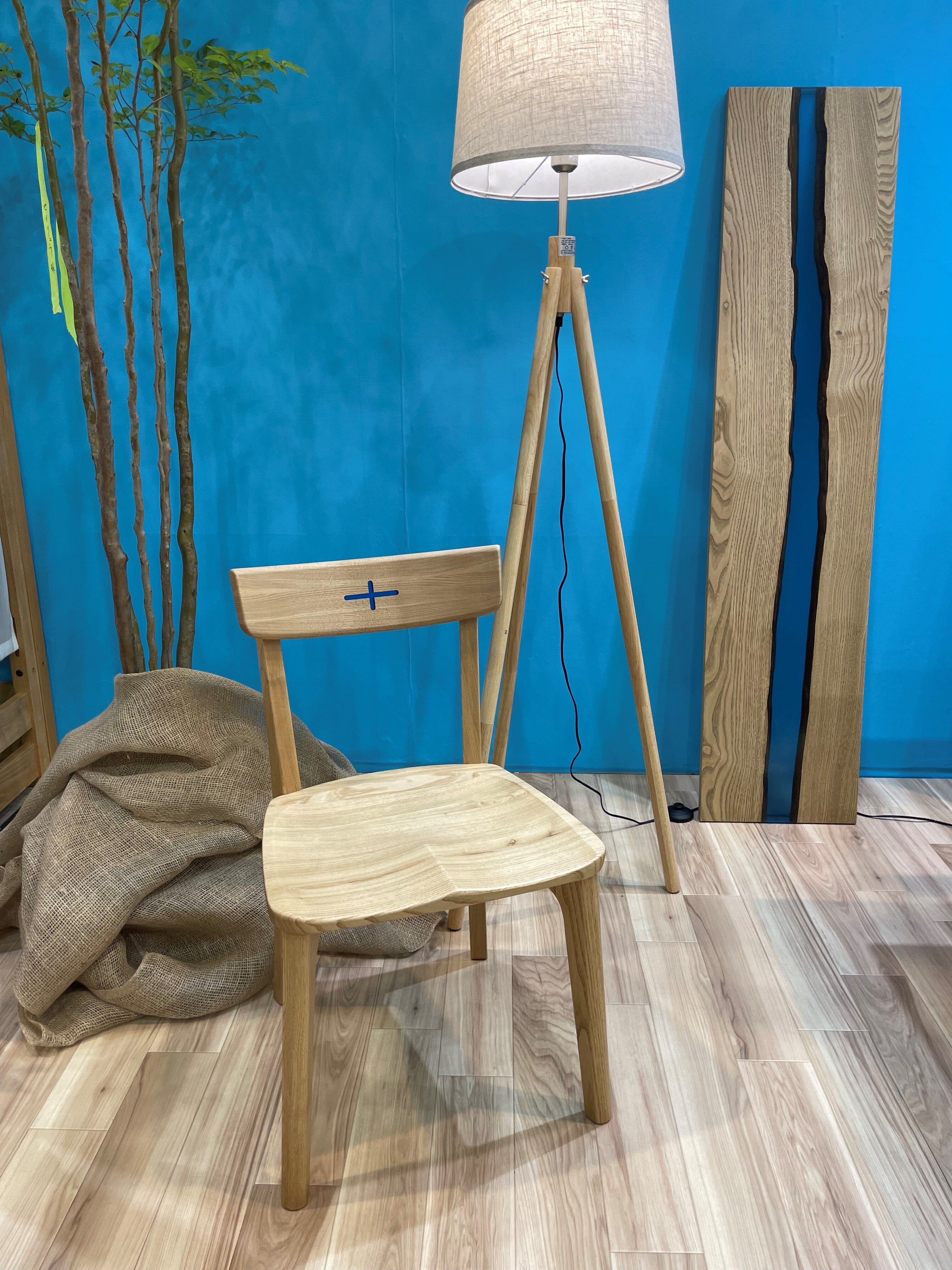 CHES chair 【woodriverchair】クロスチェア クロスモチーフ 青 CHES chair 【woodriverchair】クロスチェア クロスモチーフ 青