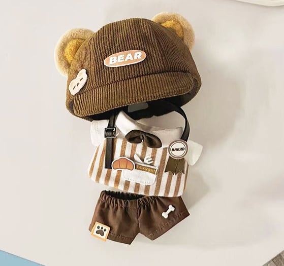 ぬい服 10cm クマ耳帽子 熊 くま 店員風 ぬいぐるみ服 推し活