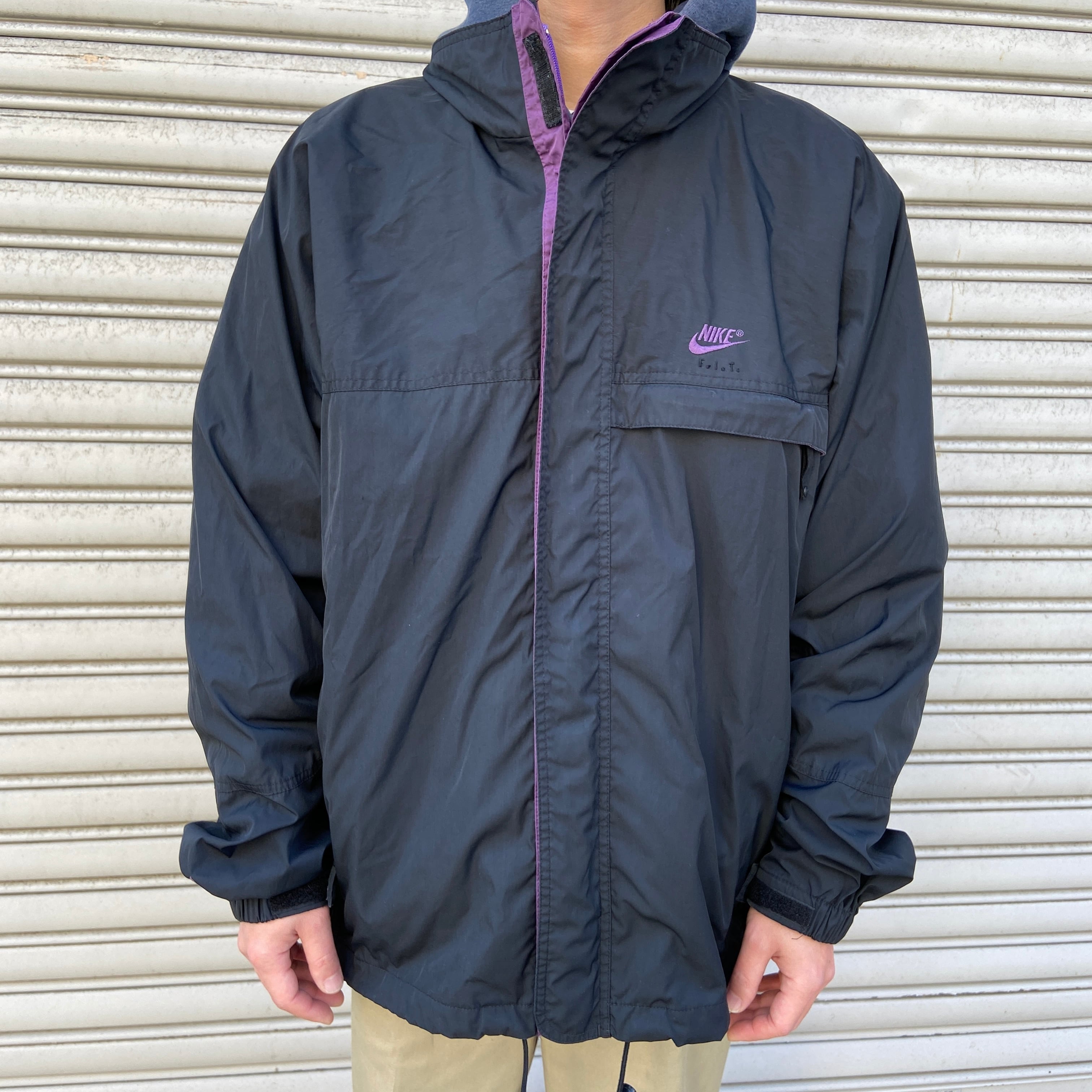 90s NIKE ACG STORMFIT ナイロンジャケット 黒 紫 | 古着屋 Uan