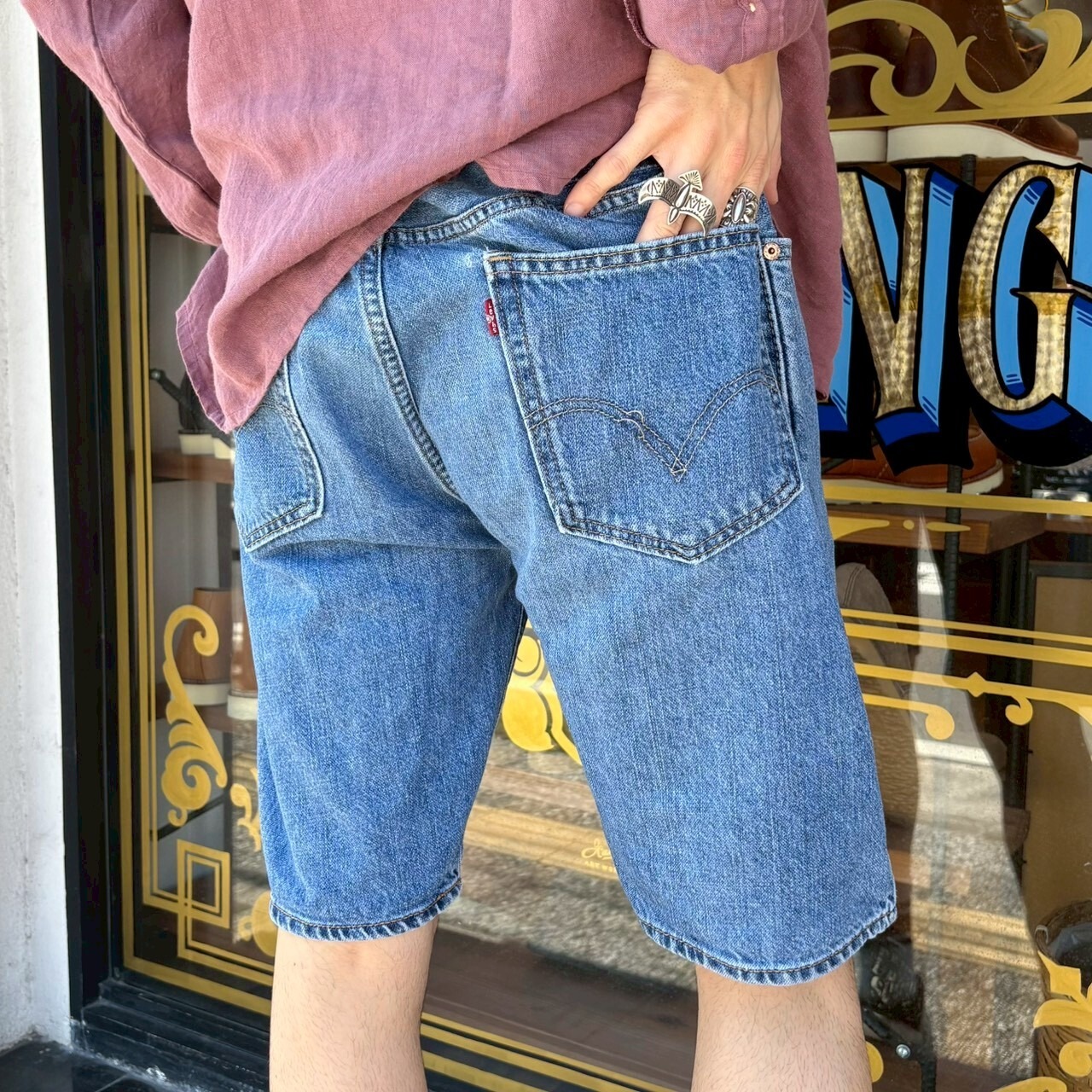 【USED UPCYCLE】(W38) Levi's 505 Easy Shorts - 7