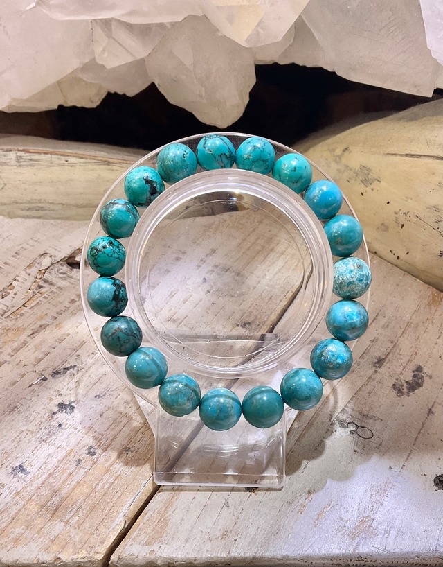 【天然ターコイズ】ブレスレット10ミリ玉