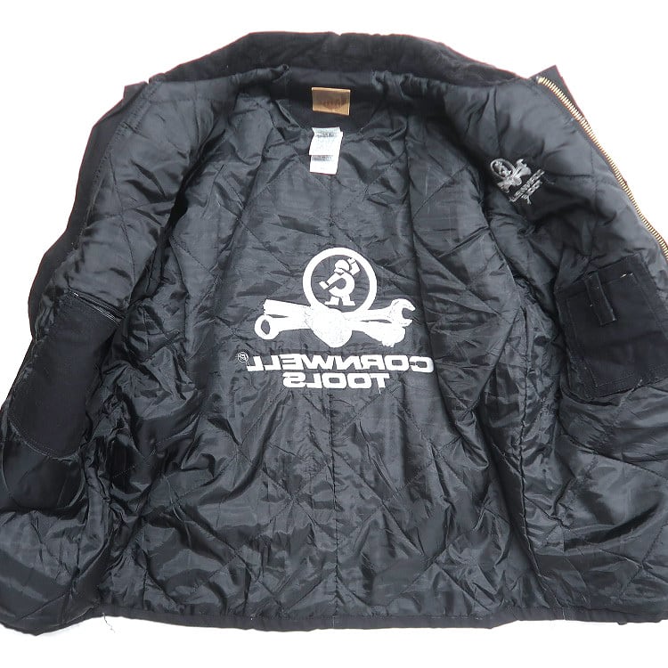 Berne Apparel ブラックダック ワークジャケット 企業刺繍 古着 BERNE 企業ロゴ CORNWELL TOOLS 刺繍 トラディショナル