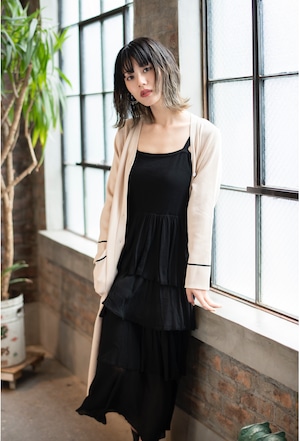 Long Knit Cardigan Dress / カーディガン風ロングニットワンピース