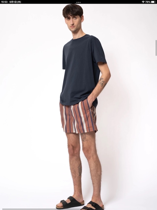 Nudie jeans 2022 ヌーディージーンズ SUMMER COLLECTION  Swim Trunks Camping Multi