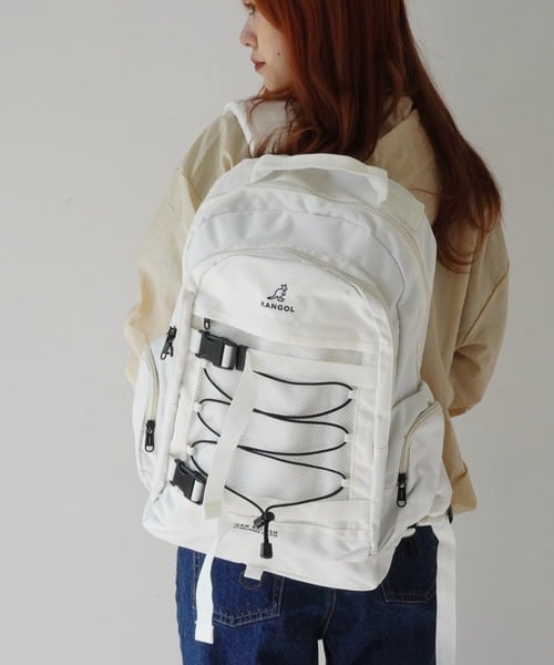 KANGOL (カンゴール) ドローコード スケボーリュック バックパック オフホワイト KGSA-BG00263