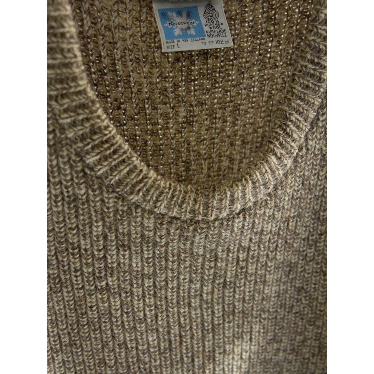 【Norsewear】Made in New Zealand 70-80's 100% Pure Wool Sleeveless Sweater（ニュージーランド製 ピュアウール ノースリーブニット ベスト セーター）